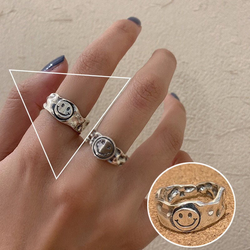 Shiny Geometric Ring Female Fashion Temperament Multi-layer Line Open Ring I