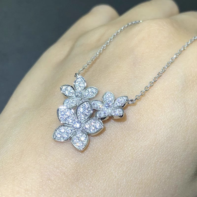 Floral Flower Necklace Elegant Pastoral