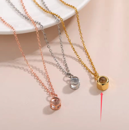 Personalized Projection Photo Necklace Customized Personality Photo