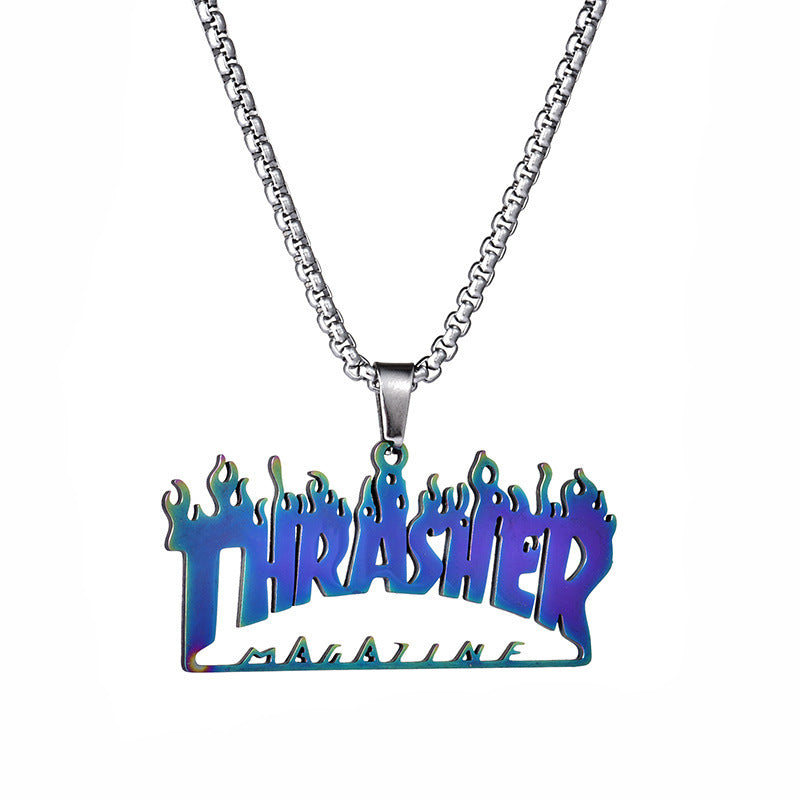 All-match Letter Hip-hop Necklace Trendy Street Pendant Accessories Pendant