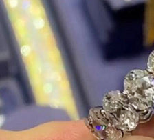 Horse Eye-shaped Zircon Fashion Ring Ornament