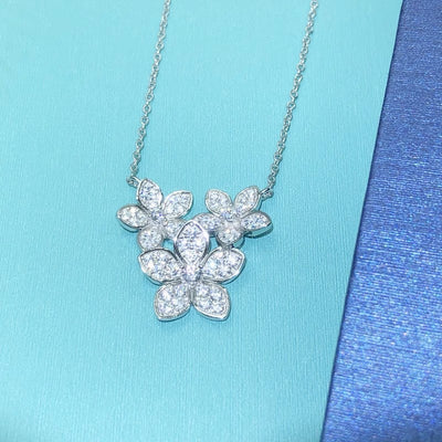 Floral Flower Necklace Elegant Pastoral