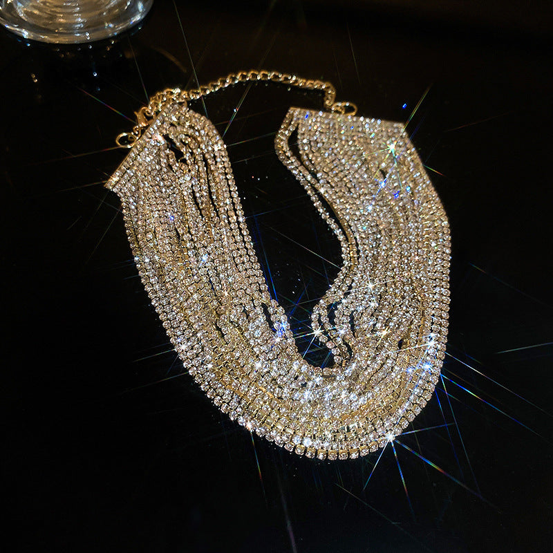 Women's All-match Exaggerated Diamond Multi-layer Necklace