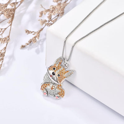 Female All-match Cartoon Pet Dog Pendant Necklace