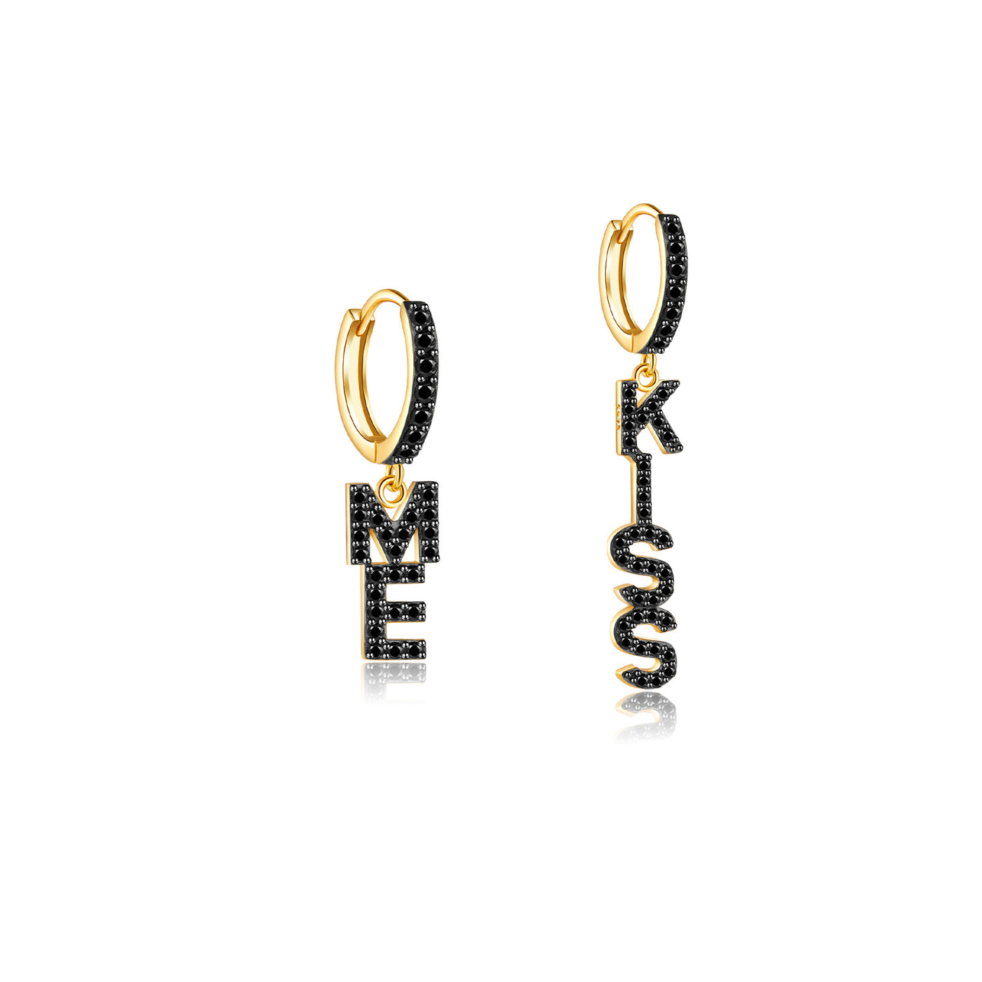 S925 Sterling Silver English Letters Ear Ring