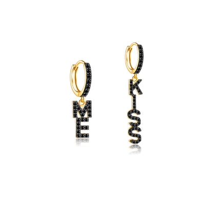 S925 Sterling Silver English Letters Ear Ring