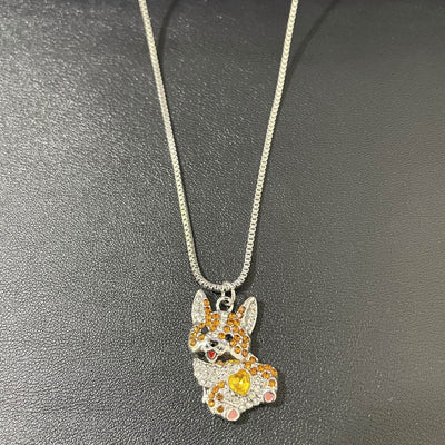 Female All-match Cartoon Pet Dog Pendant Necklace