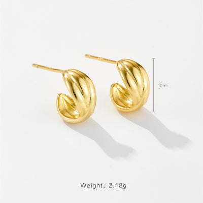 Korean Style Niche Design Earrings C- Ring Irregular