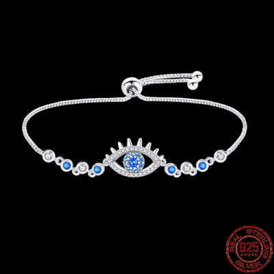 Original 925 Sterling Silver Infinity Hand Of Fatima Bracele