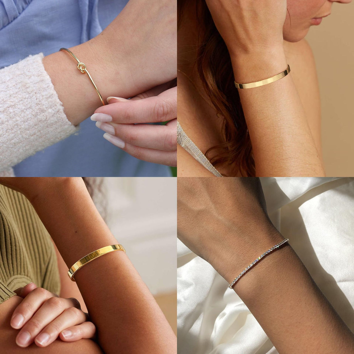 Stainless Steel Heart Knot Bracelet