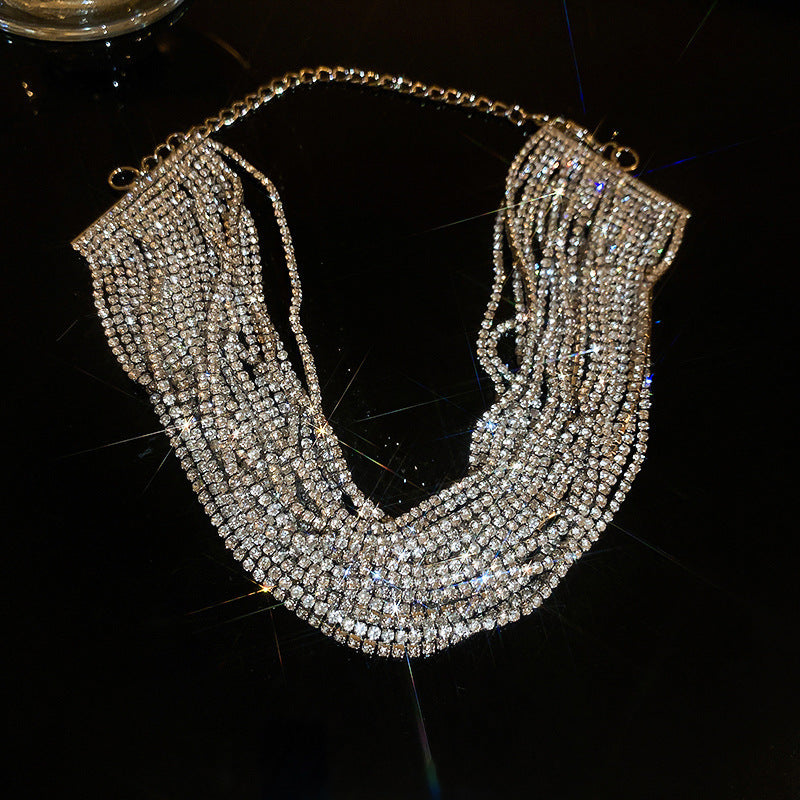 Women's All-match Exaggerated Diamond Multi-layer Necklace