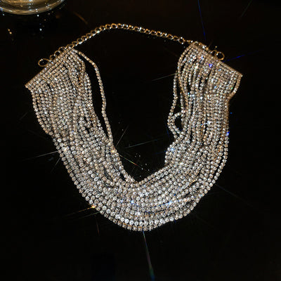 Women's All-match Exaggerated Diamond Multi-layer Necklace