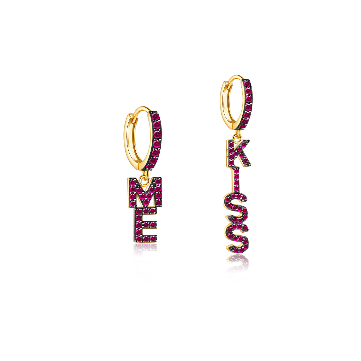 S925 Sterling Silver English Letters Ear Ring