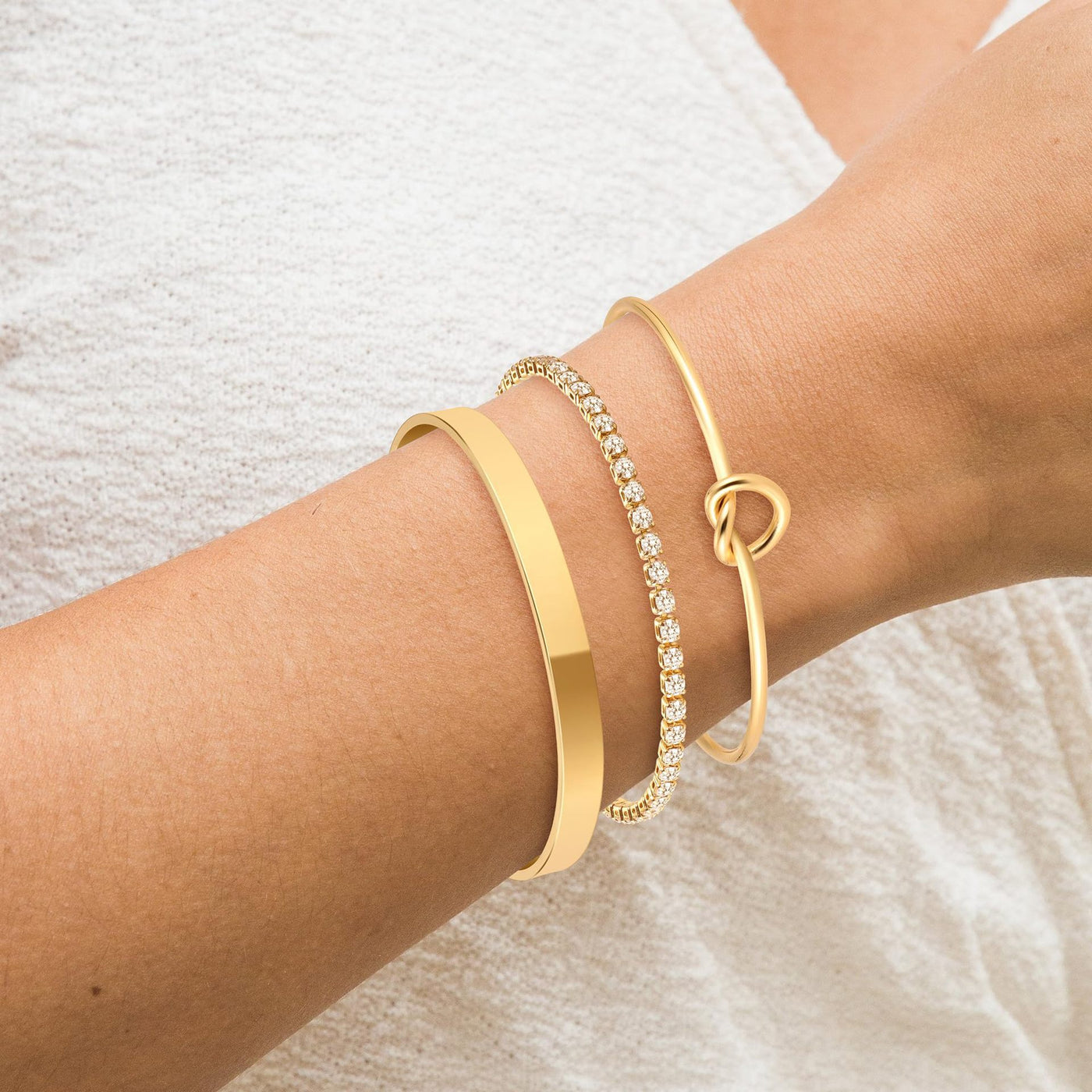 Stainless Steel Heart Knot Bracelet