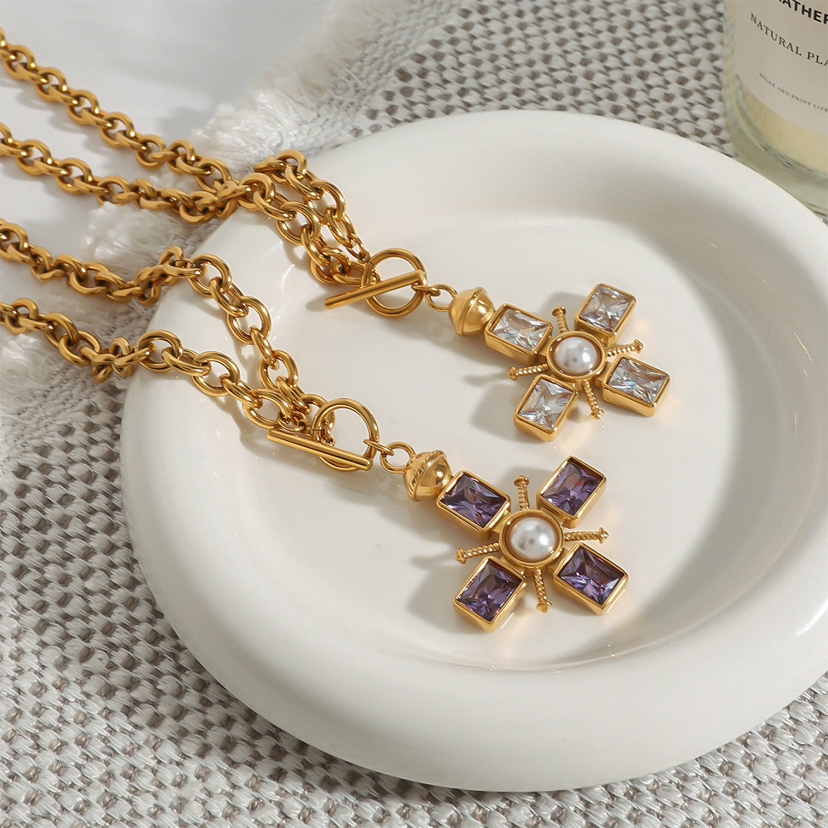 Cross Titanium Steel Necklace Does Not Fade
