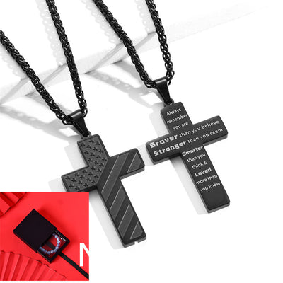 Cross Flag Necklace Letters High Sense Hip Hop