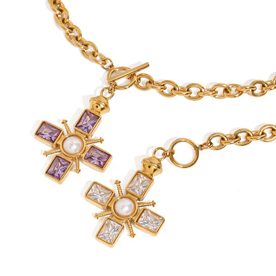 Cross Titanium Steel Necklace Does Not Fade