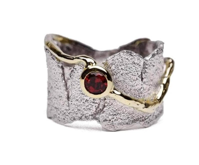 Ruby Irregular Wide Women's Ring
