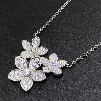 Floral Flower Necklace Elegant Pastoral